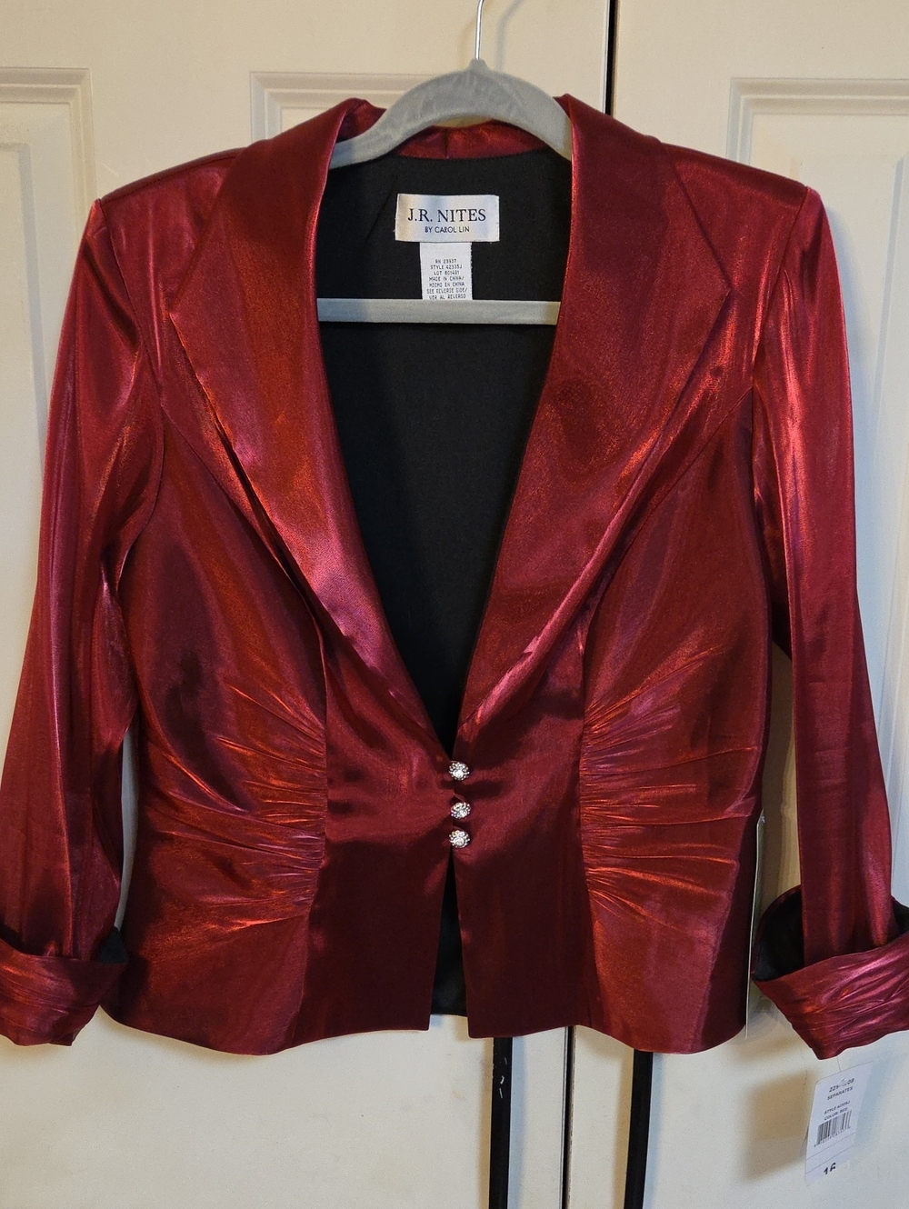 Women's Red Shimmer Blazer